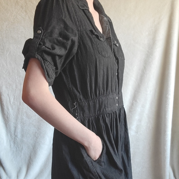 Dark grey denim dress - Picture 2 of 4